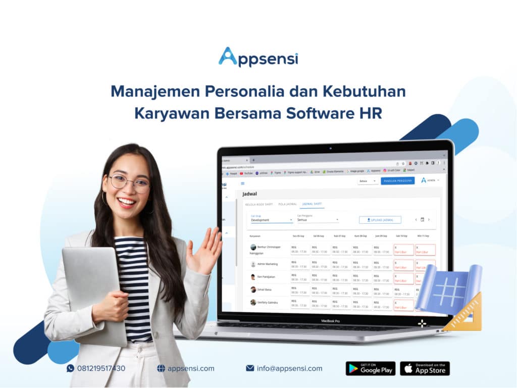 Manajemen personalia dan kebutuhan karyawan bersama software HR