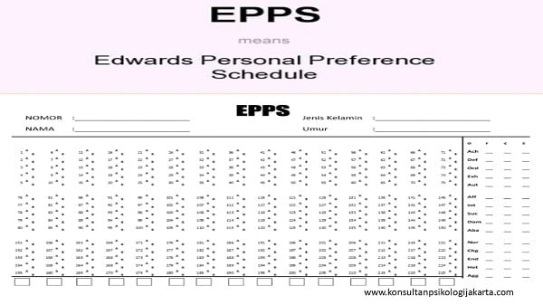 Tes Edwards Personal Preference Schedule (EPPS)